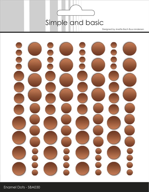 Simple and basic Enamel dots Metallic copper 4,6,8mm